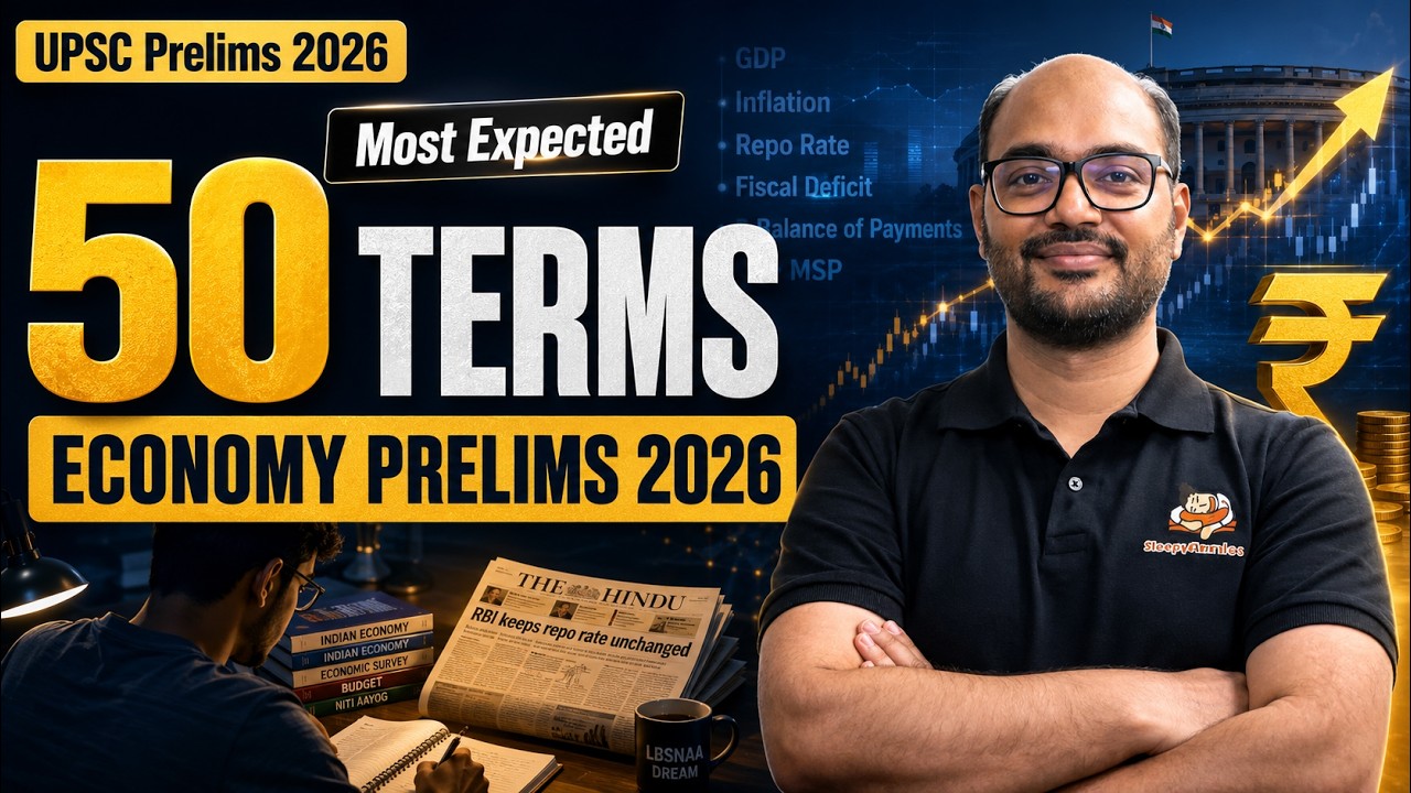 UPSC Economy: 50 Most Important Economic Terms for Prelims | Indian Economy Revision