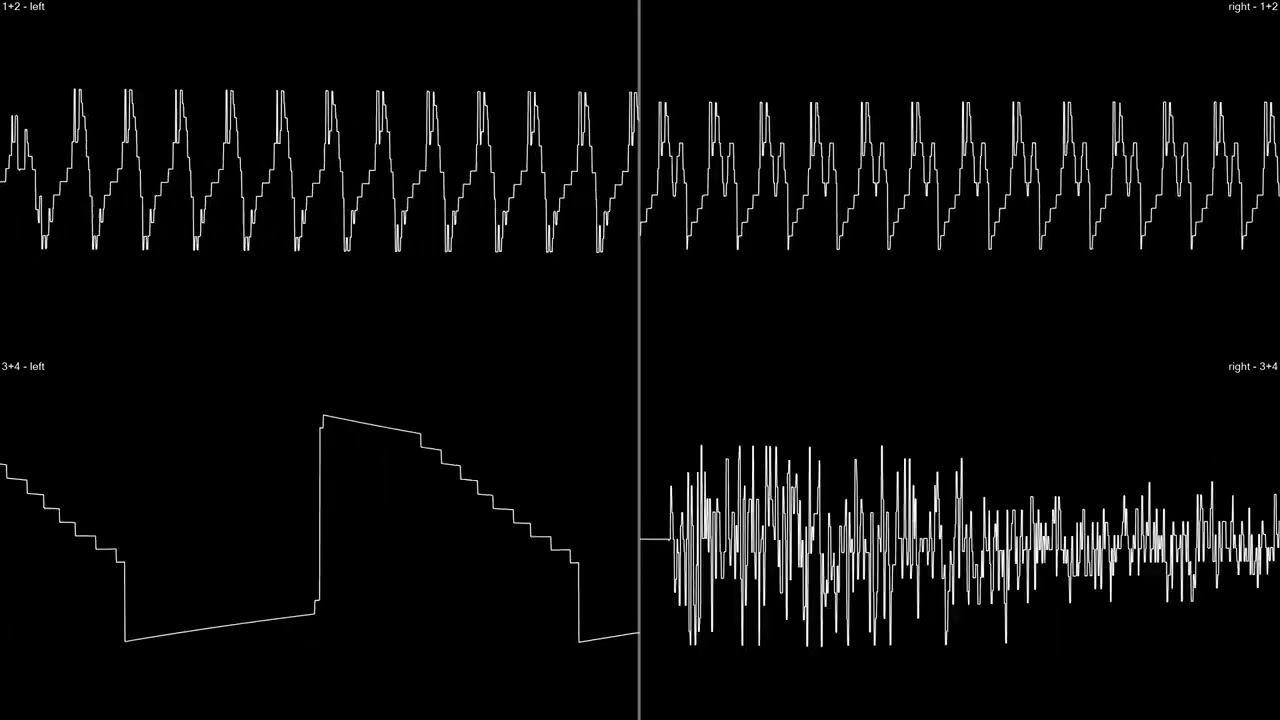 SAM Coupé: Monday 15.6 kHz -  stereo oscilloscope view 4K
