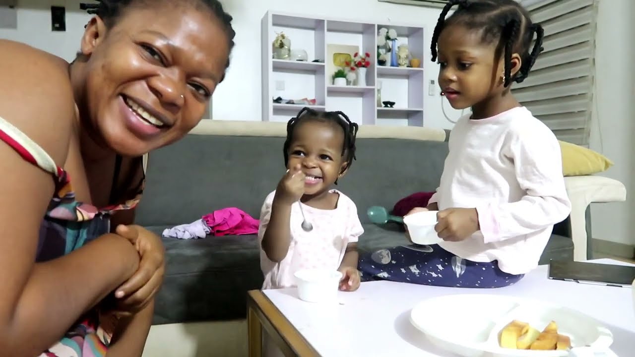 Bernice refuse to share her ice cream watch her warn me to keep off