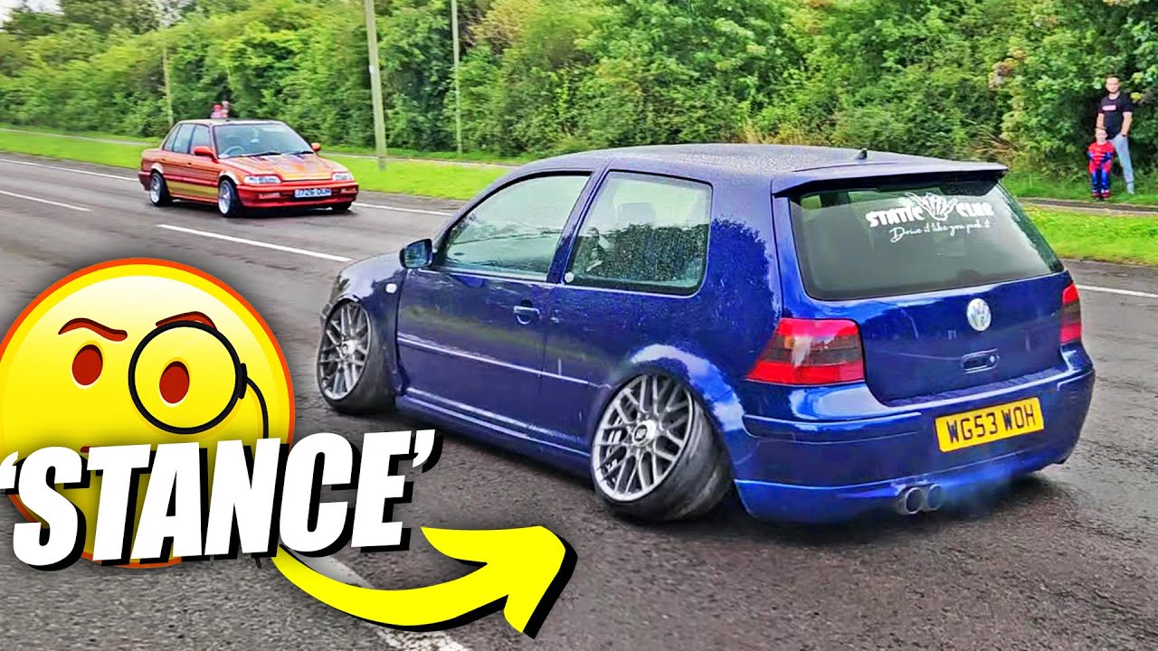 STUPIDLY LOW Cars Leaving a Car Show - Rollhard 2023!