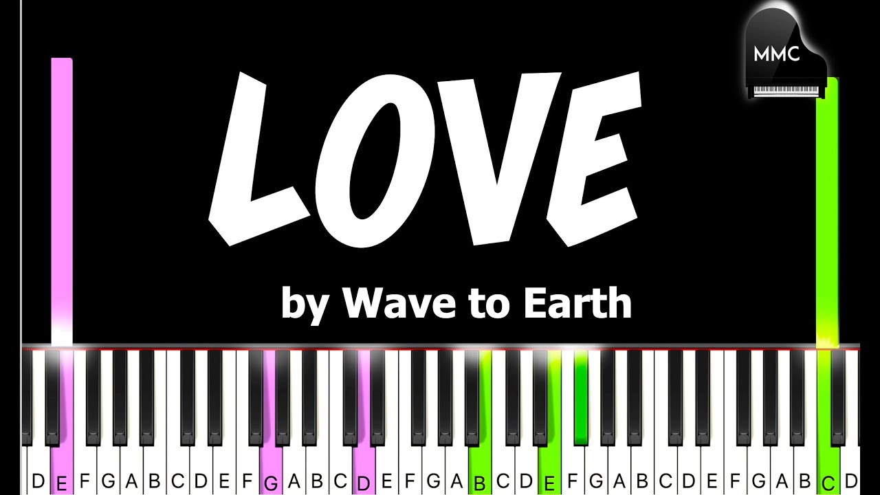 Love by Wave to Earth synthesia piano tutorial + sheet music + lyrics