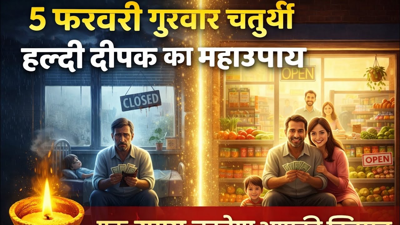 5 फरवरी गुरुवार चतुर्थी | हल्दी दीपक का महाउपाय | एक उपाय बदलेगा आपकी किस्मत#laxmikripa#tulsipuja 