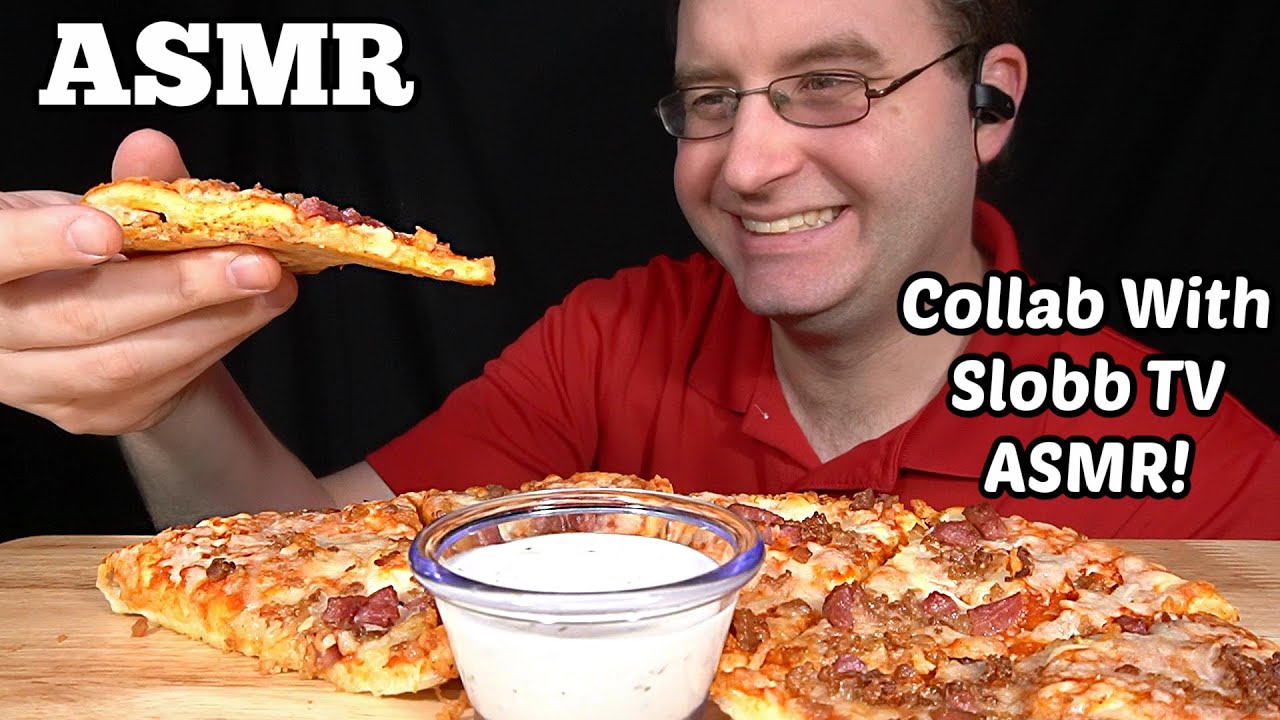 ASMR CHEESE PIZZA MUKBANG (No Talking) EATING SOUNDS