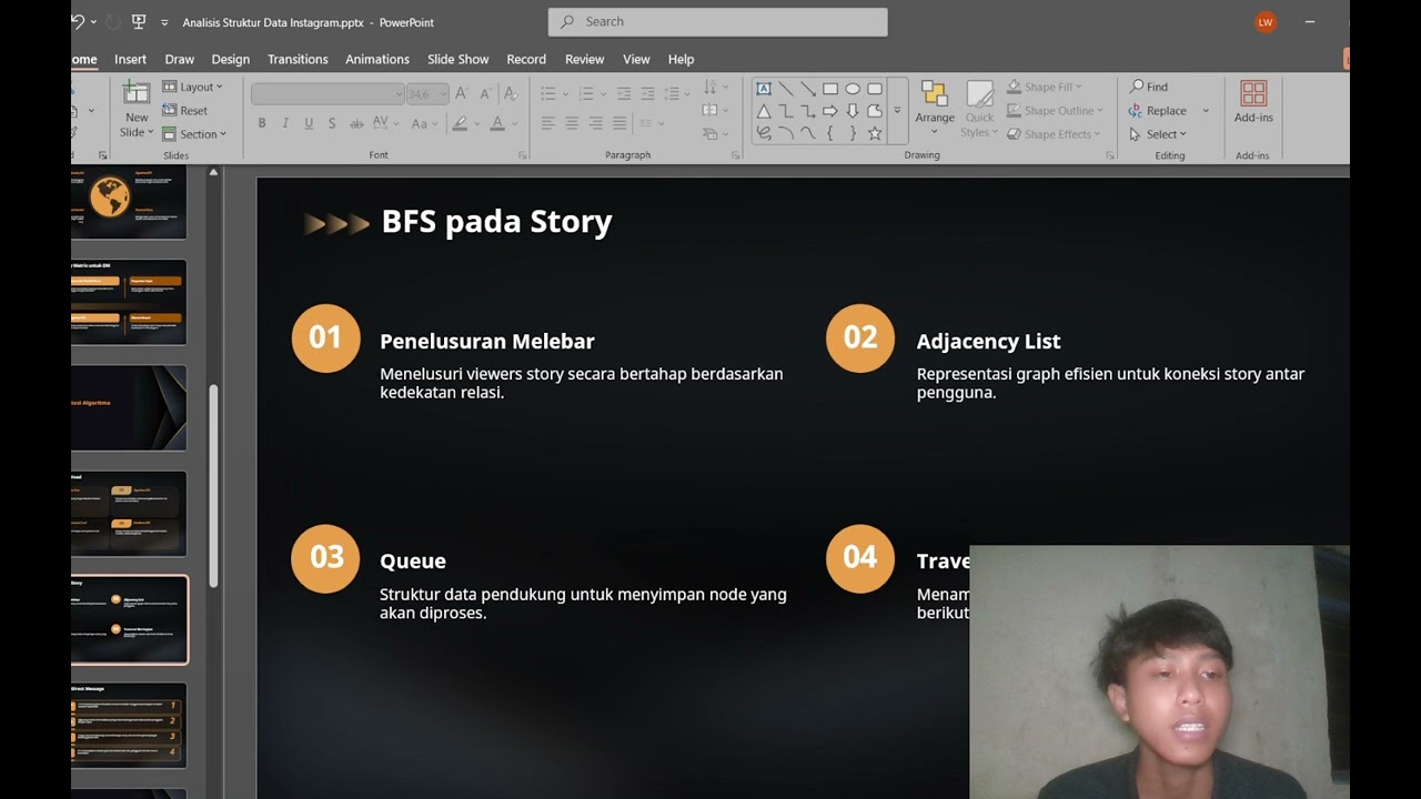 Struktur Data: Simulasi Feed, Story, dan DM Instagram