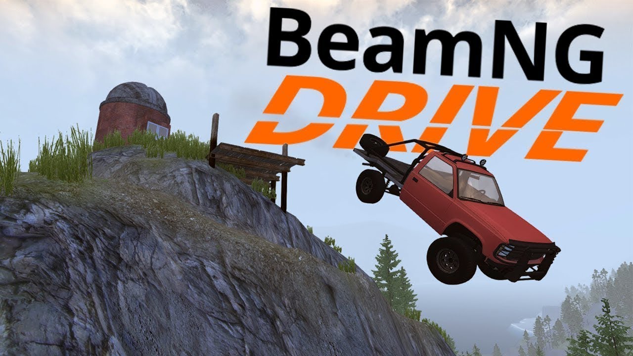 Падение машин с высоты. BeamNG drive