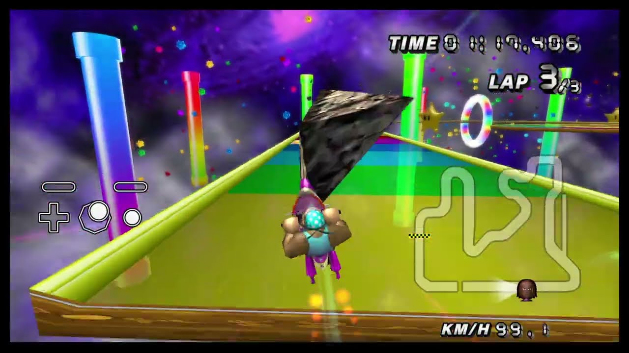 GBA Rainbow Road 1:26.3