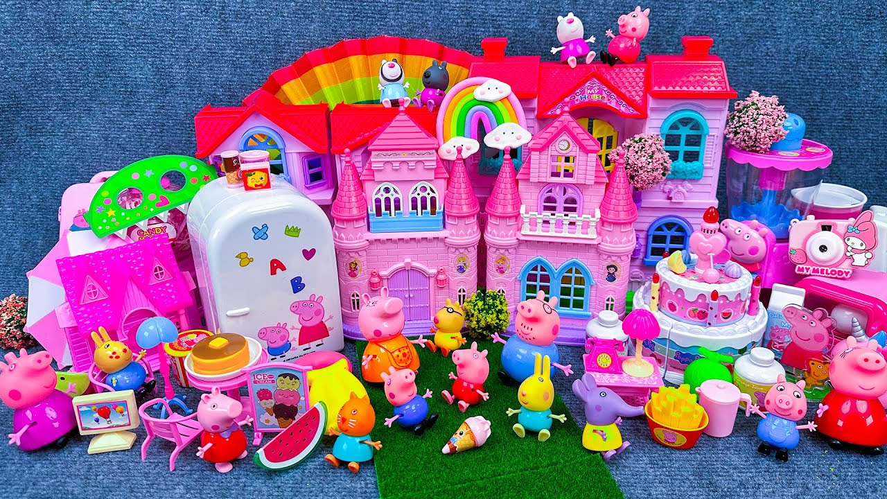 13 Minutes Satisfying Unboxing Peppa Pig House & Slide Playset, Big Peppa Toys Review Toys｜ASMR