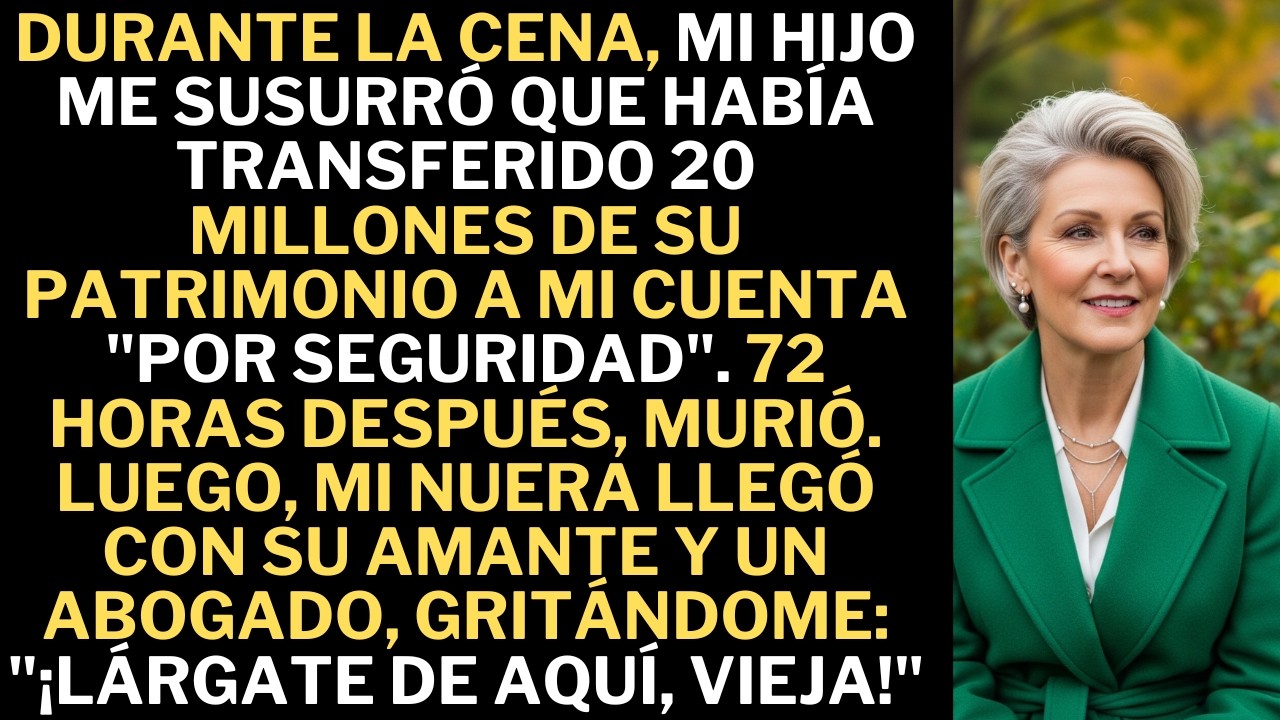 Tras la muerte de mi hijo, mi nuera llevó a su amante a la casa y, mirándome con desprecio, me