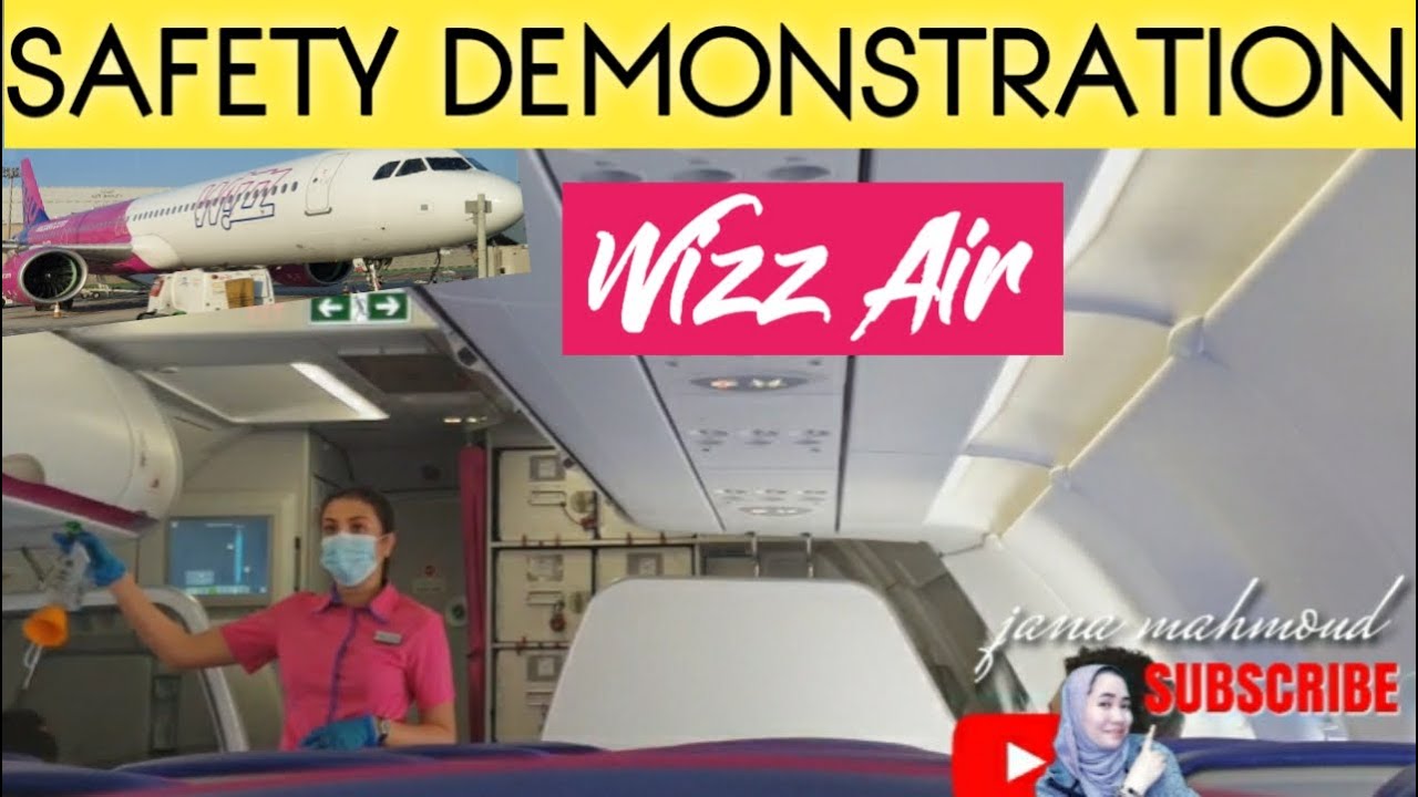 In Flight Safety Demonstration WIZZ AIRLINE ABU DHABI_janamahmoud