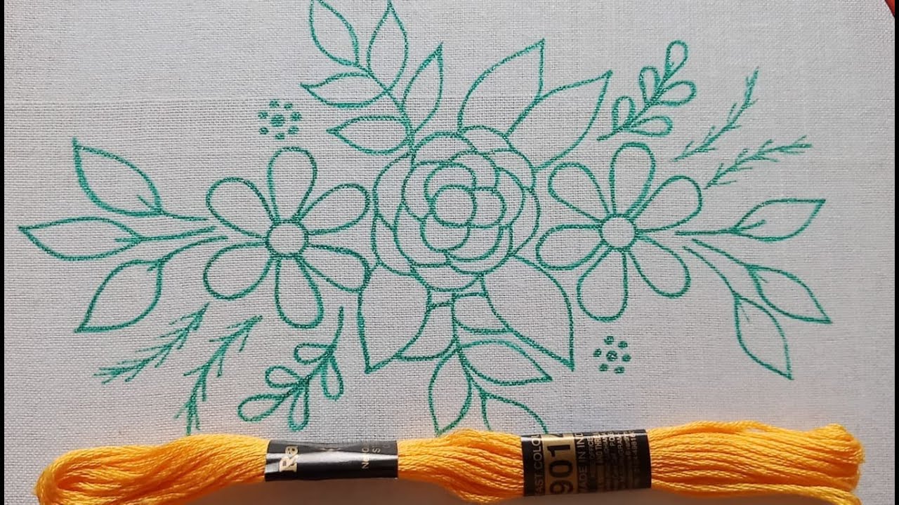 Hand Embroidery Stitch Tutorial, Cut Embroidery All over Design-106,FlowerEmbroidery Latest Stitch