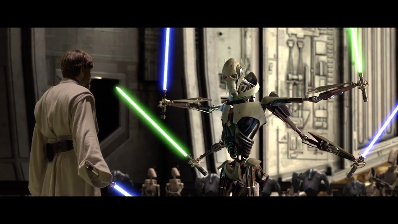 Obi-Wan Kenobi vs General Grievous HD - Star Wars (General Grievous death scene)