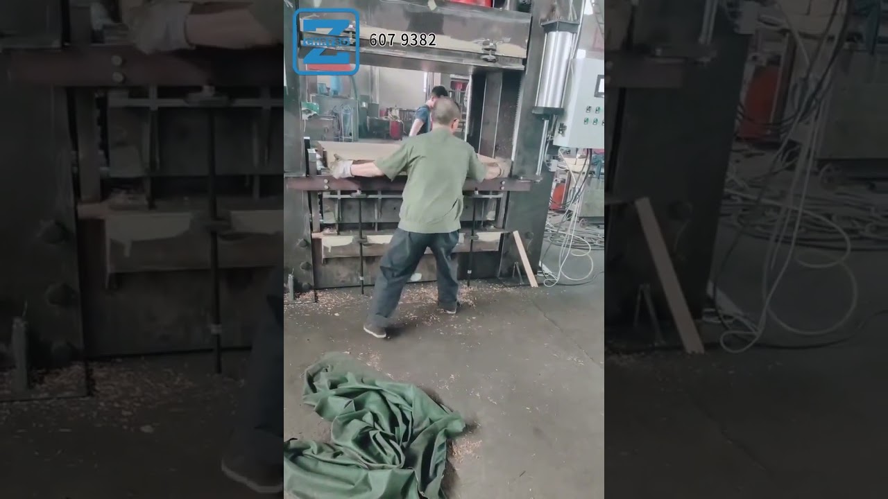 ZZCHRYSO compressed wood pallet machine new design to press wood board testing video