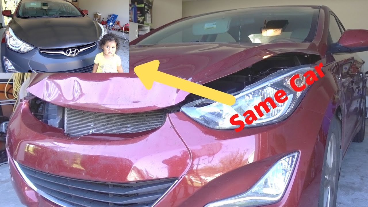 Ремонт передней части Hyundai Elantra || Разбитая