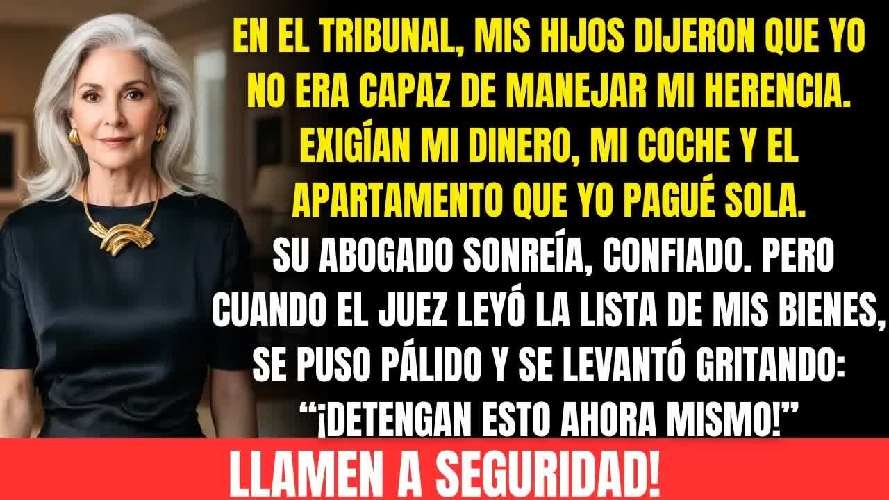 Mis hijos dijeron que yo era incapaz de cuidar mi herencia, hasta que el juez leyó mis bienes