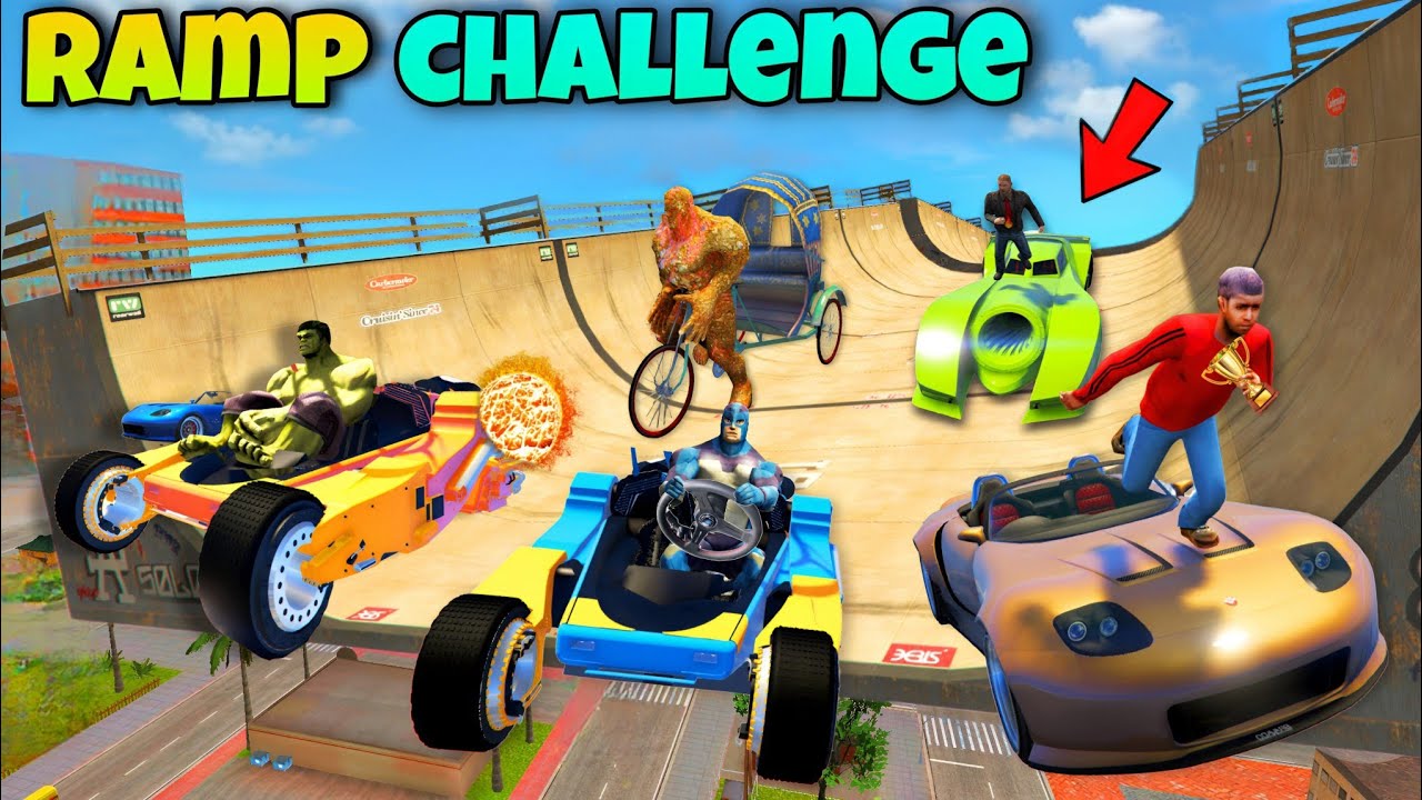 Rope Hero Big Mega Ramp Challenge With Tipson Mutant & Villain | Rope Hero Vice Town