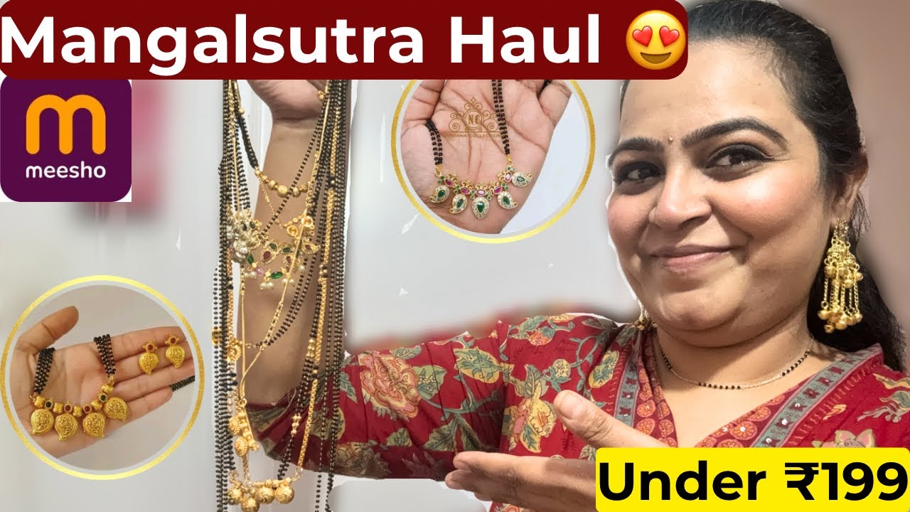 No Way! 😱 Meesho Mangalsutra Haul Under ₹199 😍 | Affordable Jewellery Finds