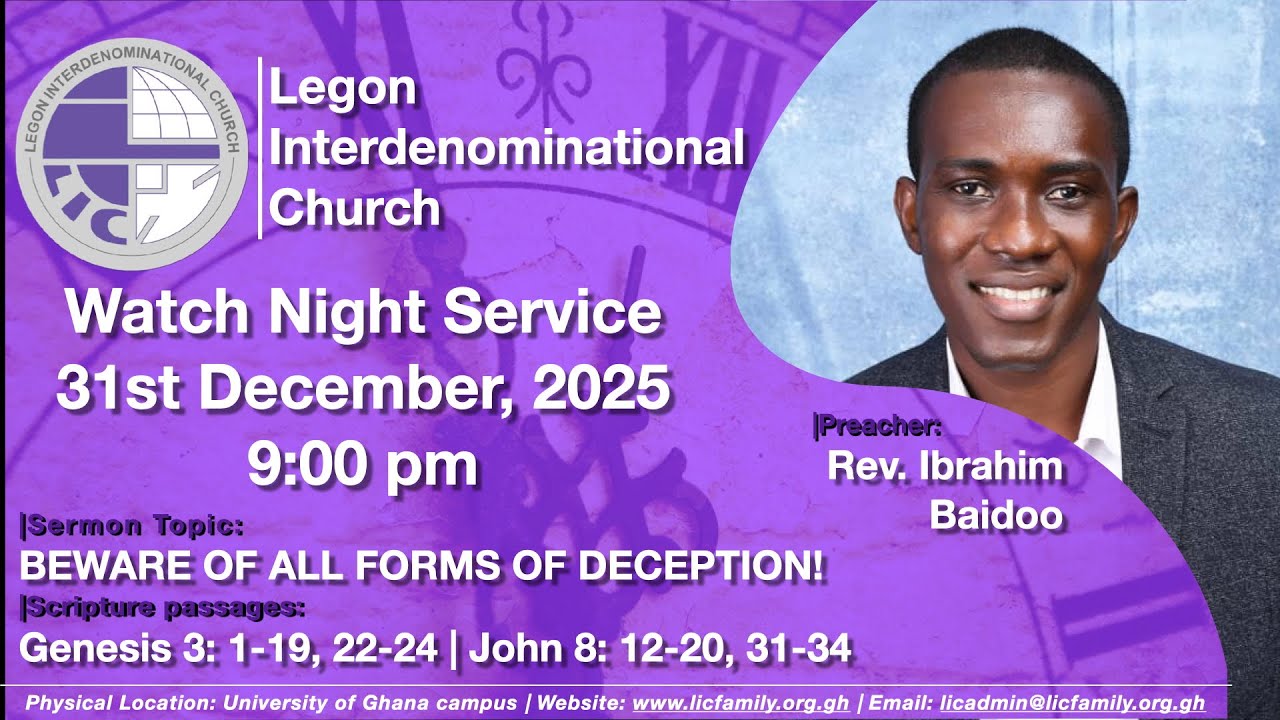 LIC Watch Night Service 2025 | BEWARE OF ALL FORMS OF DECEPTION! | 31st December 2025