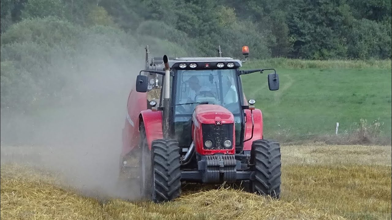 Prasowanie Słomy 30km/h 2020 GR Skuza| Massey Ferguson 5465 & Massey Ferguson RB 4180V