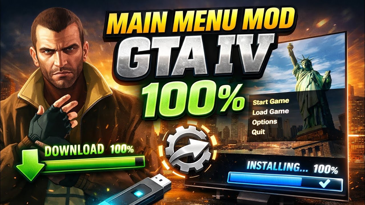 How to install mod menu for GTA 4 100%🎮💯✅