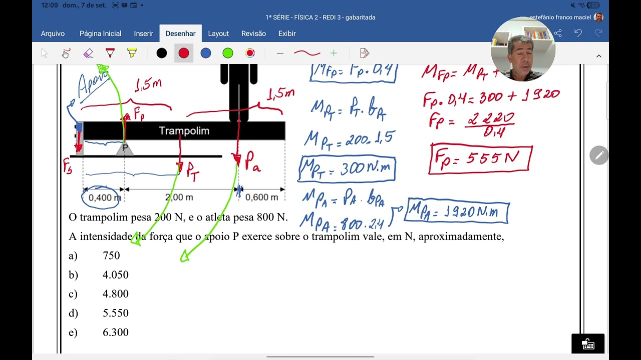 RESOLUÇÃO DE EXERCÍCIOS SOBRE ESTÁTICA