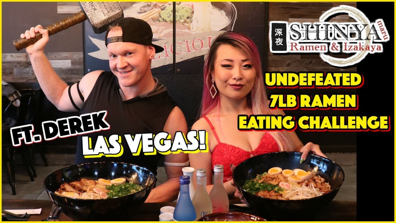 UNDEFEATED 7LB RAMEN BOWL IN LAS VEGAS!! - ShinyaMaru Ramen ft. Heavy D 