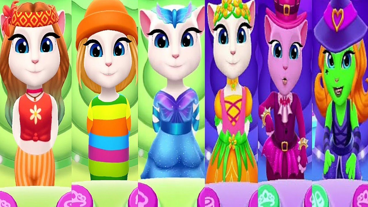 My Talking Angela 2 Spring update vs My Talking Angela 2 Halloween update Gameplay Android iOS