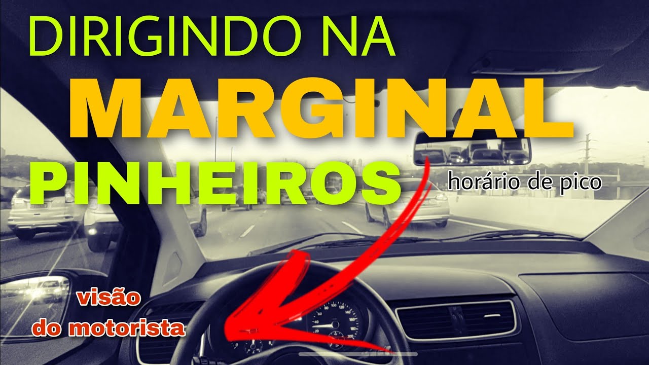 DIRIGINDO NA MARGINAL PINHEIROS -Sao Paulo-Capital 🔴 (VISÃO DO MOTORISTA) HORÁRIO DE PICO