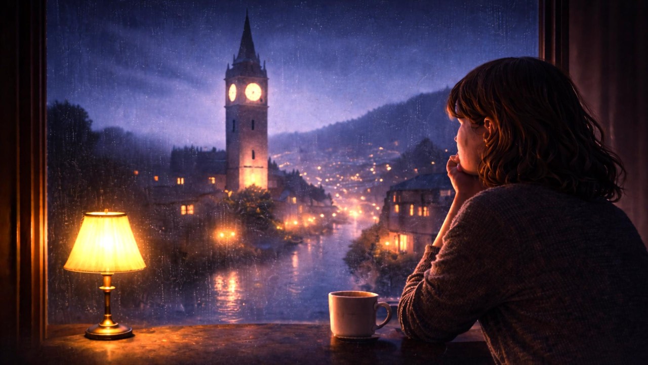 Midnight Deep Focus Jazz ☕ AM3 | Rainy Window Baritone Sax