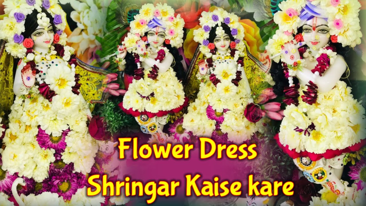 Learn how to  make Flower Dress for our Radhe krishna | Fresh Flower dress shringar Kaise banate hai