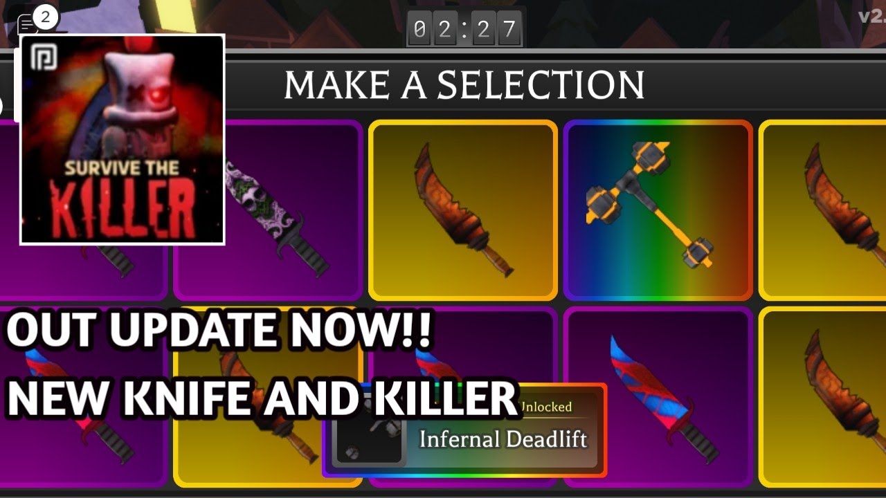[NEW UPDATE STK] NEW LOOT BOXES KNIFE AND KILLERS NOW !! 🔪 Survive the killer 🔪