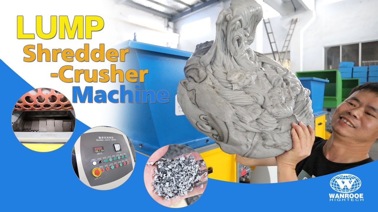 100-3000kg/h Waste Plastic Lumps Shredder Plastic Block Crusher Plastic Shredder Crusher Machine