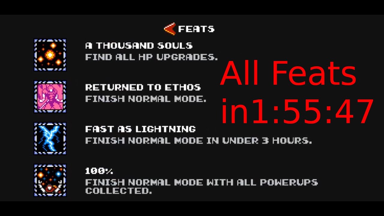Cyber Shadow All Feats Speedrun in 1:55:47