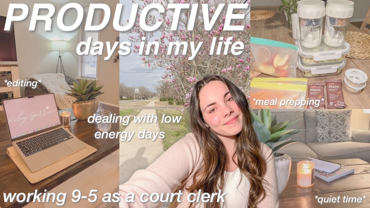 PRODUCTIVE DAYS IN MY LIFE | working 9-5, daily habits, meal prepping, dealing with low energy