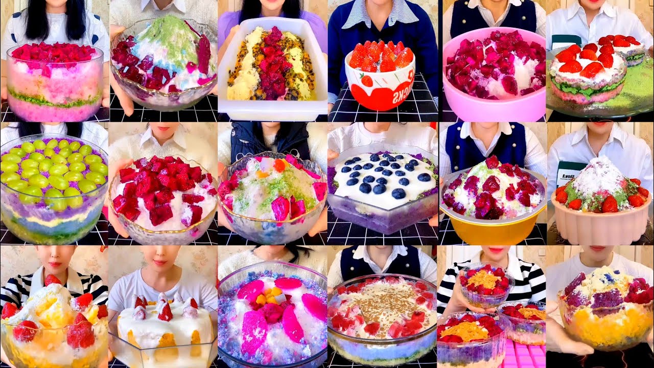 NANA ICE EATING WITH FRUITS EATING ASMR COLLECTION 