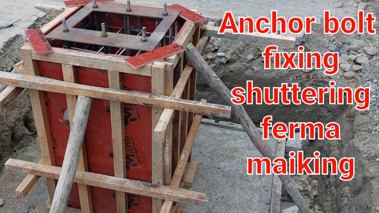 Anchor bolt column shuttering ferma making column casting #anchor bolt #shuttering #casting