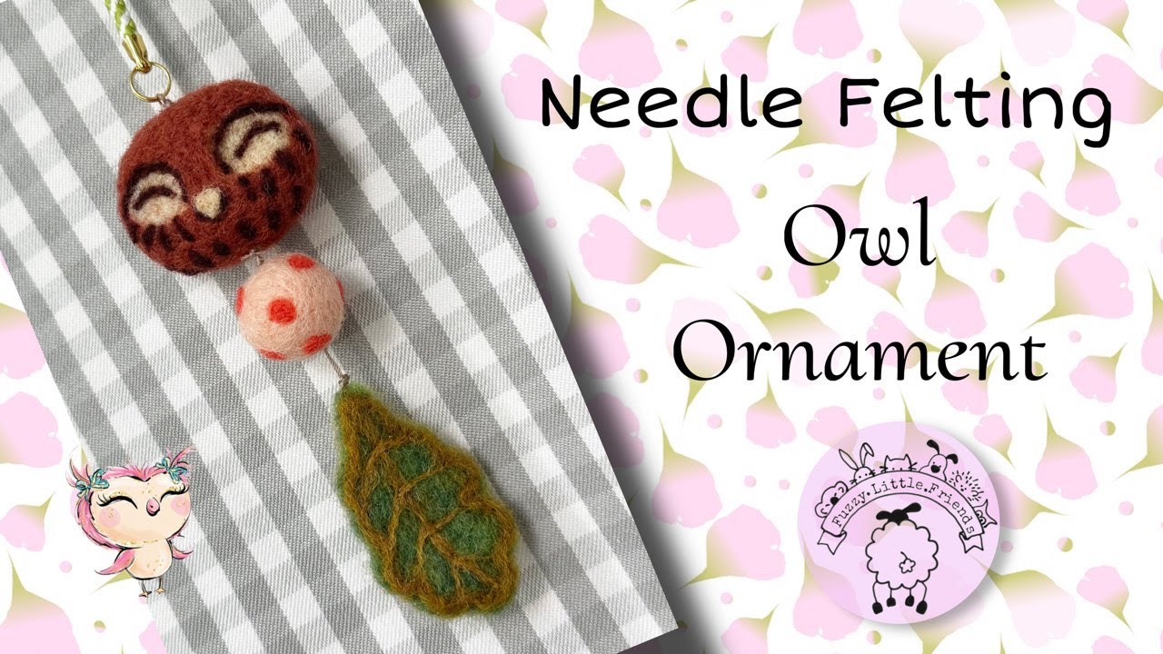 NEEDLE FELTING WOOL, OWL ORNAMENT AUTUMN DECOR #needlefelting #woolart #owl