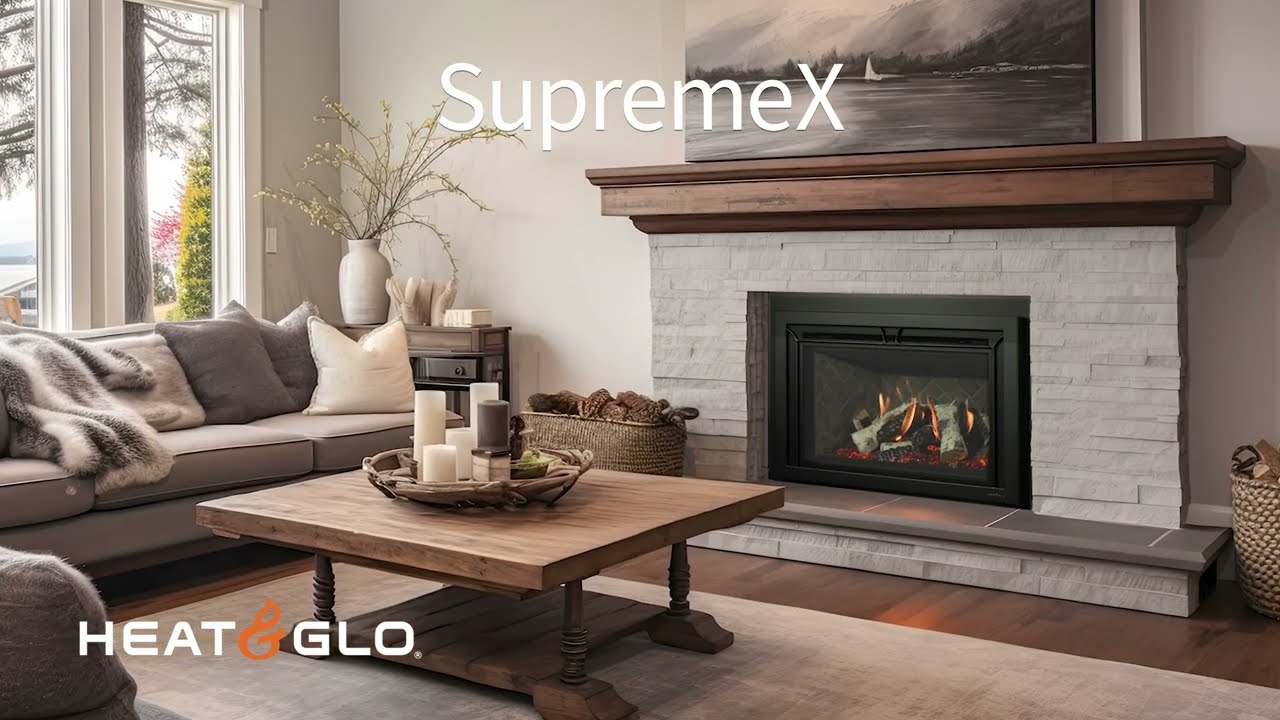 SupremeX Gas Fireplace Insert | Real Flame, No Hassle | Heat & Glo