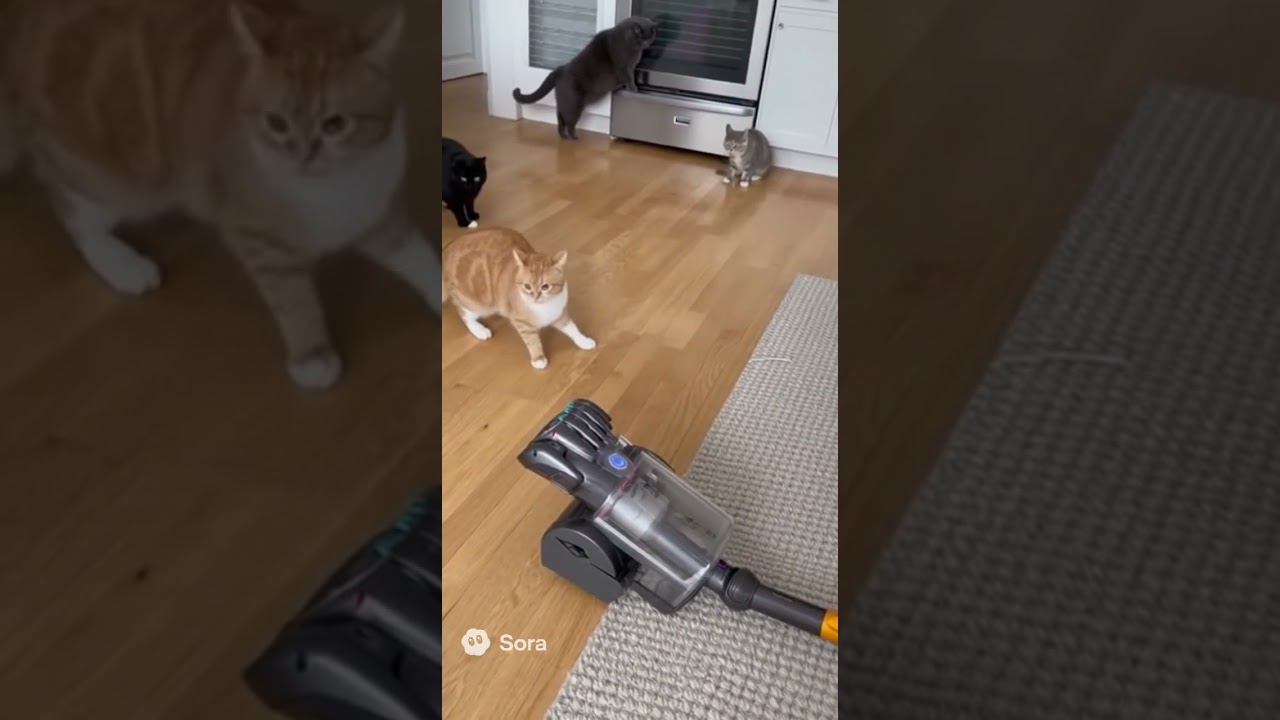 😹 Cats vs Vacuum Cleaner | 6 Funny Cats Gone Wild in the Kitchen! 🧹🐱