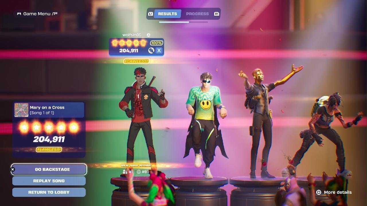 A bar song Lead 100% Fortnite festival