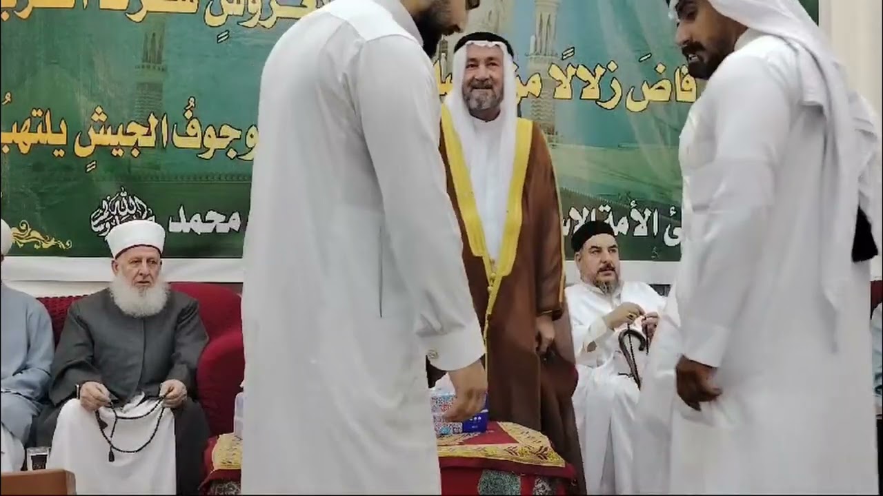 جانب من احتفالات الشيخ حاتم الرفاعي بالمولد النبوي الشريف في المدرسة القادرية لعام ١٤٤٦ هجري