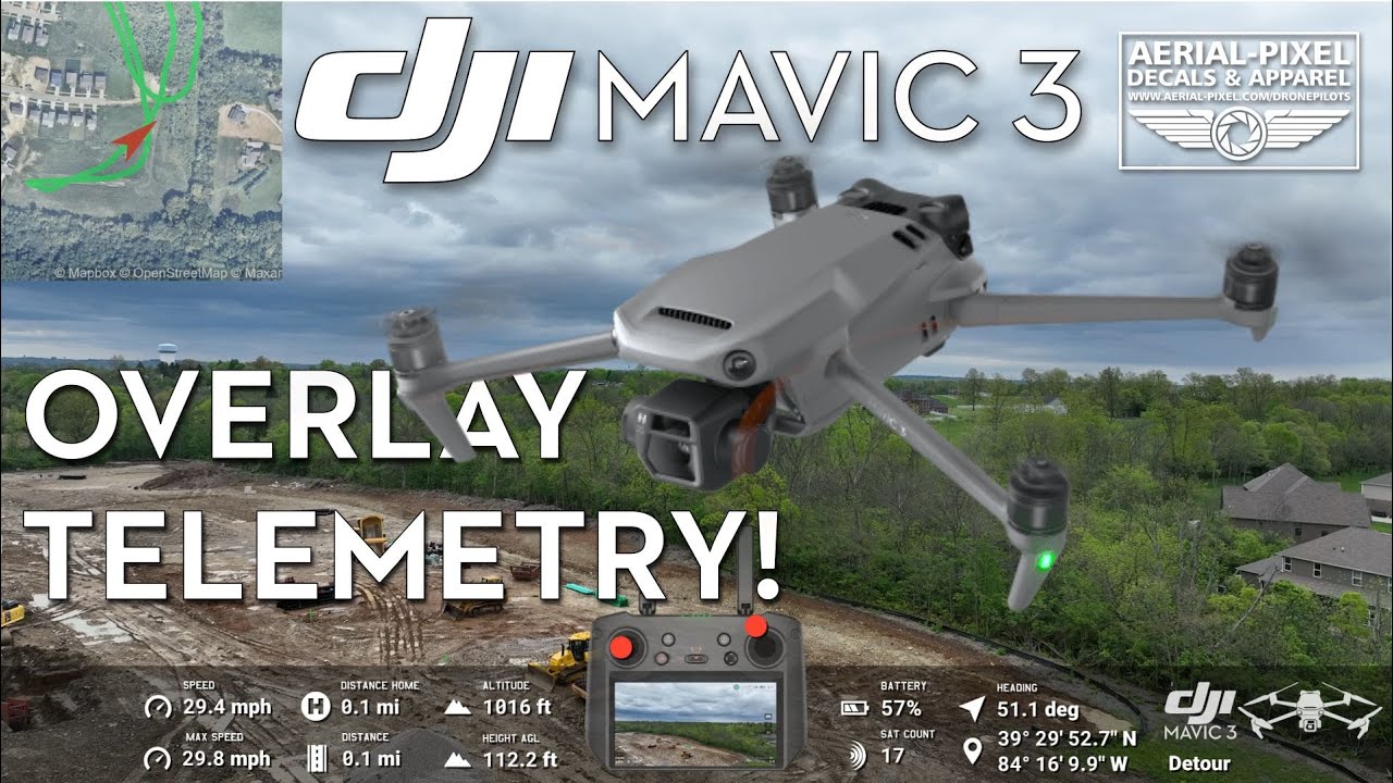 Overlaying Telemetry Data on Mavic 3 Videos (or other DJI drone videos)