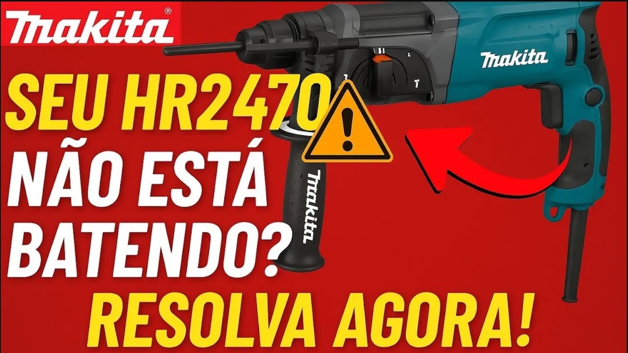 MARTELETE NÃO ESTÁ BATENDO - MAKITA HR2470 - Veja como resolver completo | Leia a descrição.