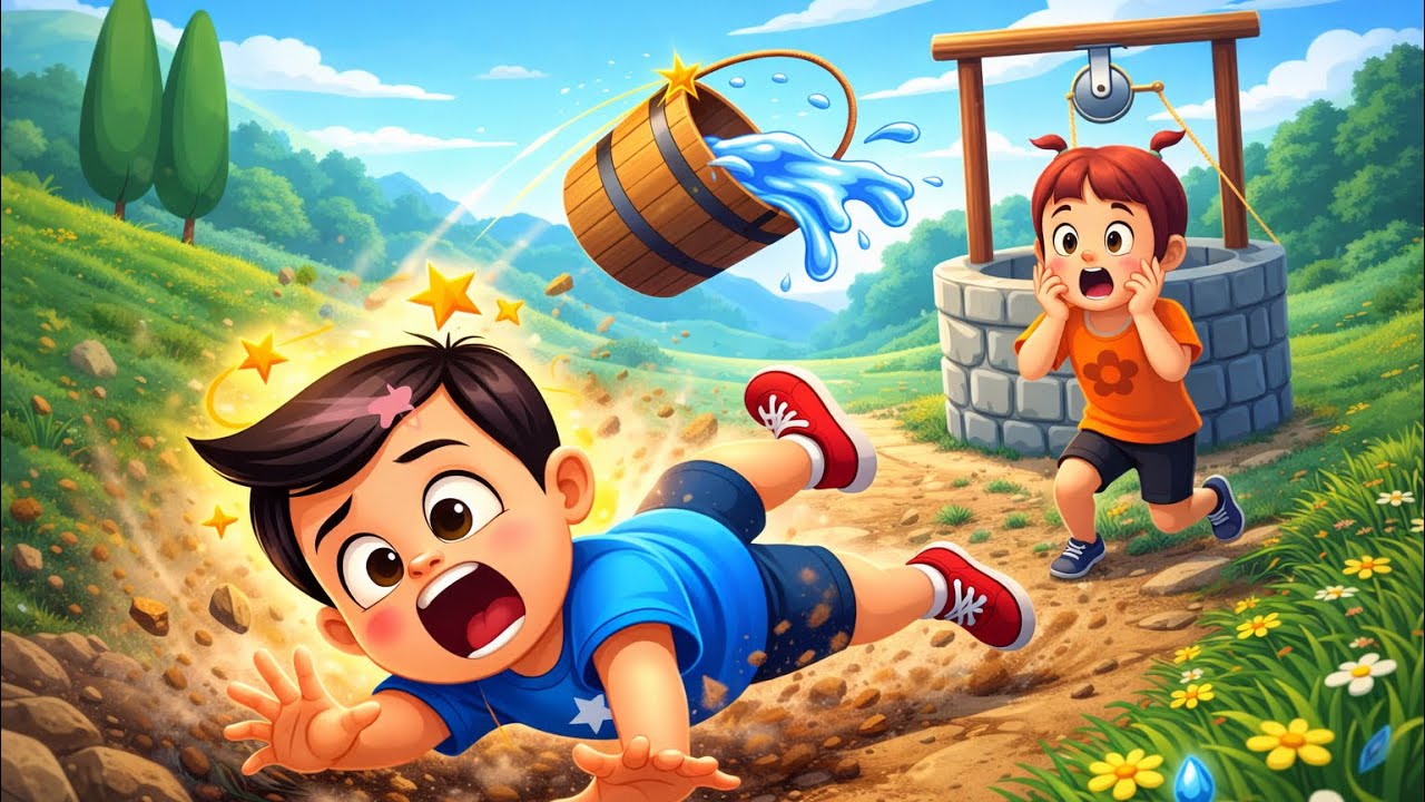 Jack and Jill Went Up the Hill 🪣 | Classic Nursery Rhyme for Toddlers