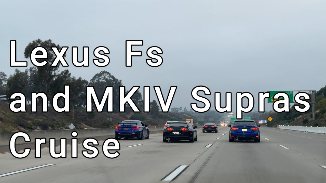 Lexus IS F, GS F, RC F, LC 500 and MKIV Supras cruise to Toyota Fest