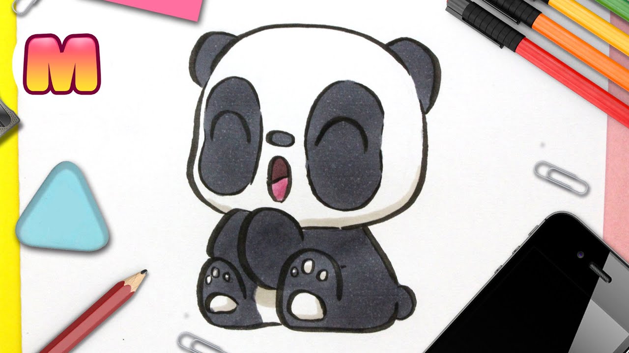 COMO DIBUJAR UN PANDA KAWAII 💖 Dibujos fáciles kawaii 💖Aprende a dibujar animales con Jape