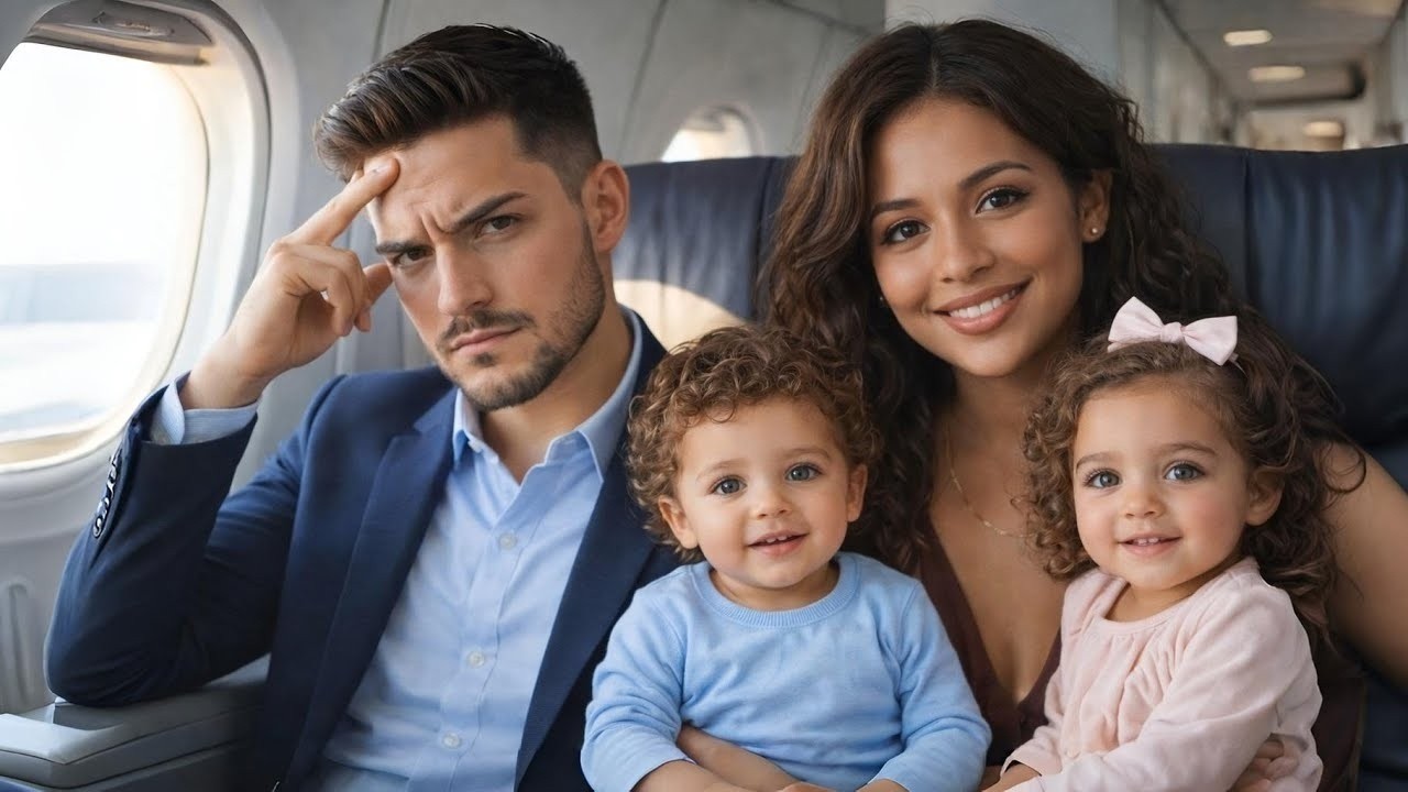 Un millonario divorciado se sube a un avión furioso, hasta que ve a su exesposa con GEMELOS.