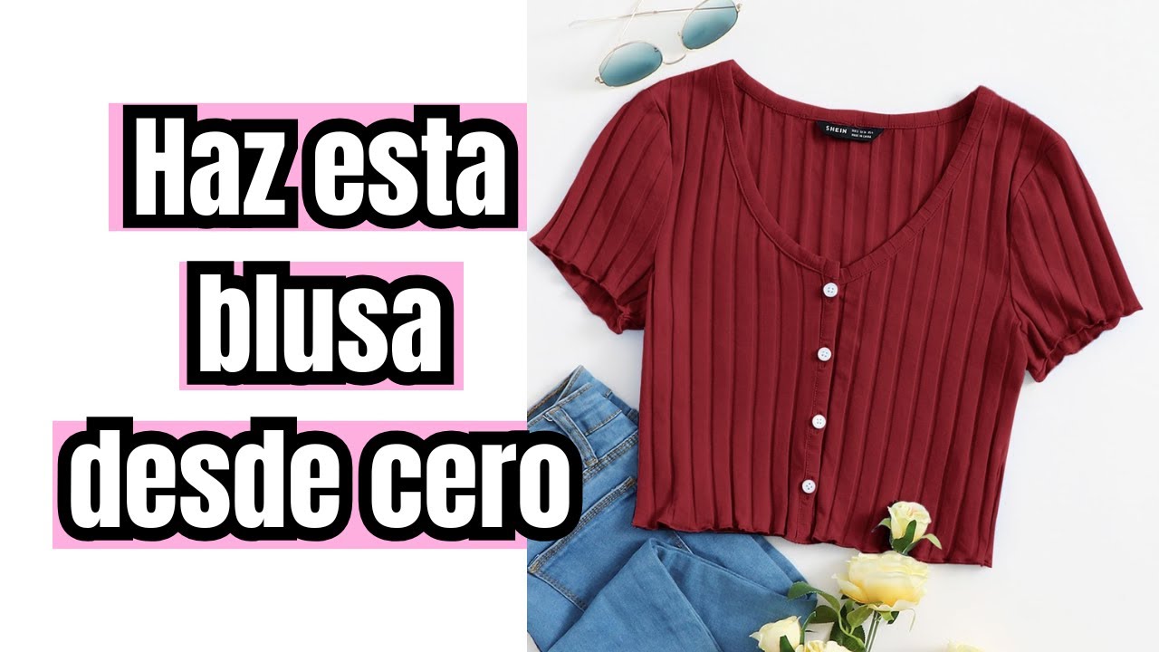 DIY  Blusa escote en V Costura fácil paso a paso