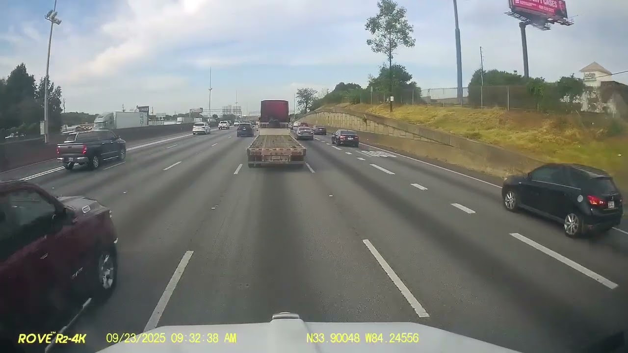 Hiding from truck driver