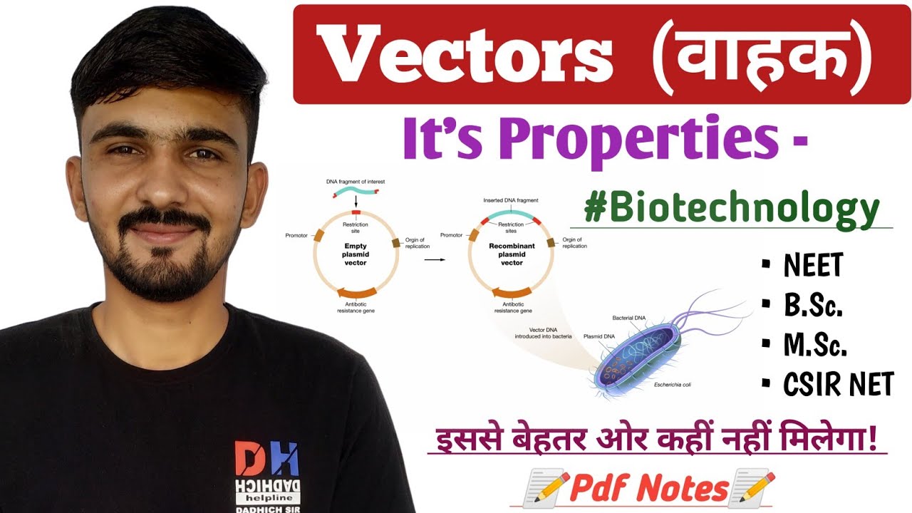 Vectors & It's Properties In Biotechnology || Biotechnology || By Dadhich Sir