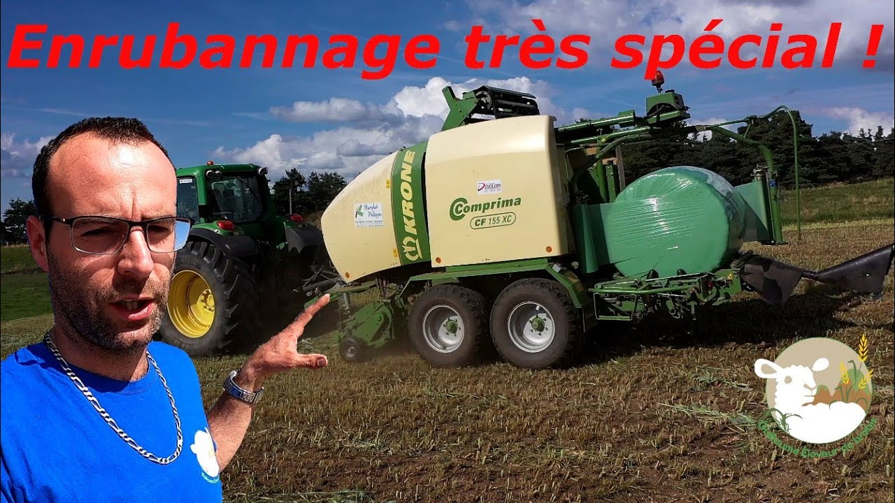 Récolte en enrubannage du sorgho en mode galère et imprévus ! N°83